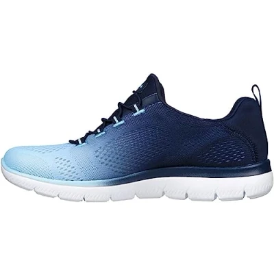 Abbildung von Skechers Damen Summits Bright Charmer Sneaker, Marineblau Hellblauer Netzbesatz, 40 EU