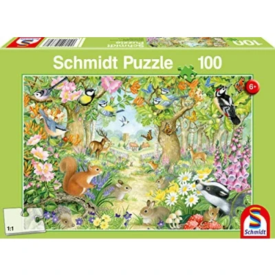 Abbildung von Schmidt Spiele 56370 Tiere im Wald, 100 Teile Kinderpuzzle, Bunt