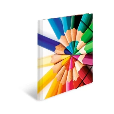 Abbildung von HERMA Sammelmappen A3 Stifte Set, 3 Stück, Kinder Eckspanner Mappen aus Pappe mit Kunst Motiv, Gummizug, Innenklappen und Innendruck für Jungen Mädchen