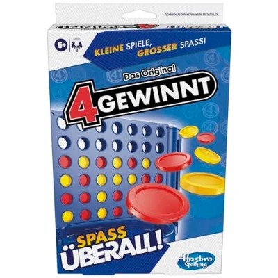 Abbildung von 4 gewinnt Kompakt, portables Spiel für 2 Spieler, Reisespiel Kinder, Spaß überall