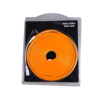 Abbildung von JANDEI Flexibler Neon LED Lichtstreifen 12 V, 5 m, 6 x mm, 120 LEDs/Meter. Orange. Alle 2,5 cm einschneiden. Innen und Außendekoration, perfekt für Zuhause, Geschäft, Schilder ...