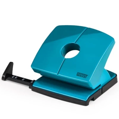 Abbildung von NOVUS Locher B220 Color ID 2.0 (20 Blatt Lochleistung, fest einrastende Anschlagschiene, Funktionsteile aus Metall) bright petrol