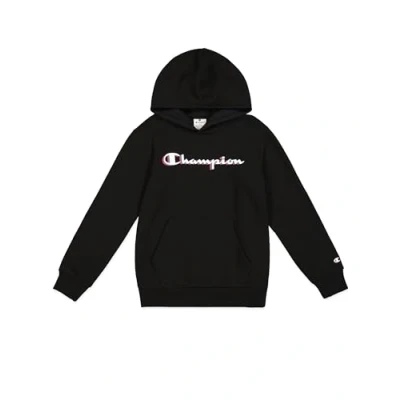 Abbildung von Champion Jungen Legacy Boy Big Logo Hoodie Hooded Sweatshirt, Black (KK001),