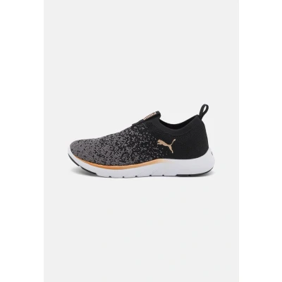 Abbildung von Puma Women Softride Remi Slip On Knit Wn&#039;S Road Running Shoes, Black Gold Cool Dark Gray, 37 EU