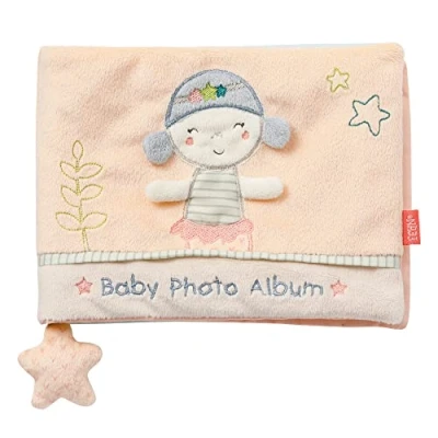 Abbildung von Fehn Baby Fotoalbum Meerjungfrau Erinnerungsbuch Fotobuch zum Selbstgestalten und Fühlen aus Stoff Babyalbum Spielzeug zur Geburt für Babys Kinder ab 0+ Monaten Gesichter + Namen merken
