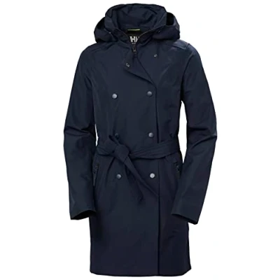 Abbildung von Helly Hansen Welsey Trench Outdoorjacke, Damen, Größe: Medium, Navy