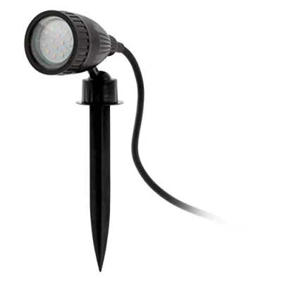 Abbildung von EGLO Erdspießstrahler Nema 1, 1 flammige Außenleuchte, Bodenspießlampe aus Kunststoff, Farbe: Schwarz, Fassung: GU10, IP44