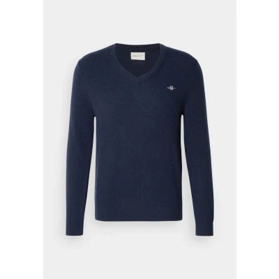 Abbildung von GANT V NECK Strickpullover, Herren, Größe: Medium, Marine