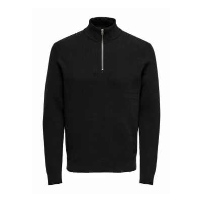 Abbildung von Only &amp; Sons Sphil HALF ZIP NOOS Strickpullover, Herren, Größe: XS, Black
