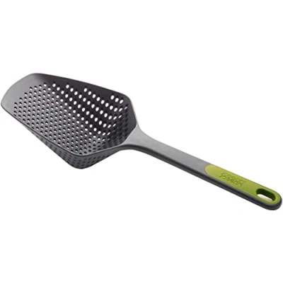 Abbildung von Joseph Scoop Plus Sieb, Löffelabtropfsieb, schöpfen, abtropfen lassen und servieren, hitzebeständig bis zu 200C (392F), spülmaschinenfest, grün, groß