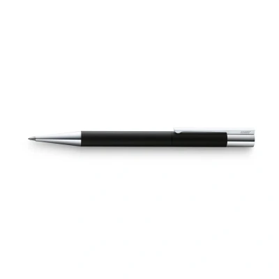 Abbildung von LAMY scala Drehbleistift 180 Bleistift aus Edelstahl in der Farbe Schwarz, strichmattiert mit Drehmechanik 0,7mm Feinstrichmine (LAMY M 40)