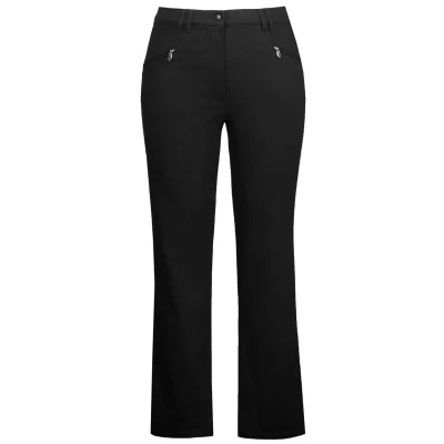 Abbildung von Ulla Popken Basic Stretch MONY Kleurecht Licht SMAL Toelopend Stoffhose, Damen, Größe: 46, Schwarz