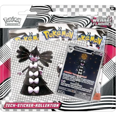 Abbildung von Pokémon Sammelkartenspiel: Tech Sticker Kollektion Karmesin &amp; Purpur Weiße Flammen Morbitesse (1 holografische Promokarte 3 Boosterpacks)
