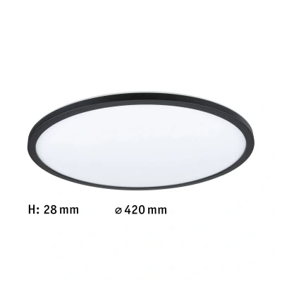Abbildung von Paulmann 70999 LED Panel Atria Shine 420mm 3 Step Dim rund incl. 1x22 W dimmbar Warmweiß Schwarz Lichtpanel Kunststoff Deckenpanel 3000 K