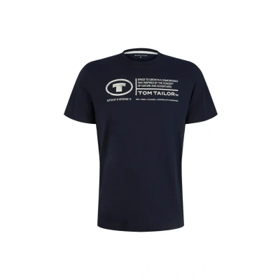 Abbildung von TOM Tailor Tshirt print, Herren, Größe: Small, Sky captain blue