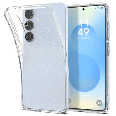 Abbildung von Spigen Liquid Crystal Glitter Hülle Kompatibel mit Samsung Galaxy S25 Quartz