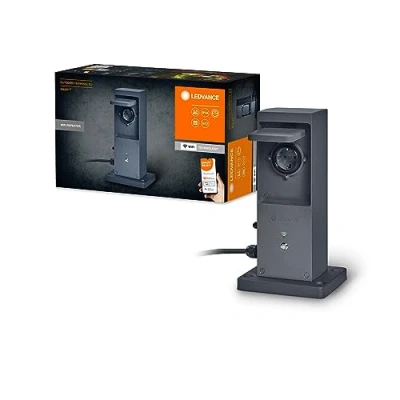 Abbildung von LEDVANCE SMART+ WiFi Outdoor Terminal EU mit integriertem Repeater &amp; 2 Steckdosen, weiß, 230V, erweitert die WLAN Zone im Freien, Kopplung von drahtlosen Geräten, App steuerbar, 3 Jahre Garantie, IP44