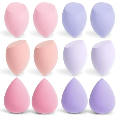 Abbildung von AiQInu 12 stück Make Up Schwamm, Foundation Beauty Blender, Makeup Sponge Set, für Flüssiges Puder, Puff Kosmetik Werkzeug