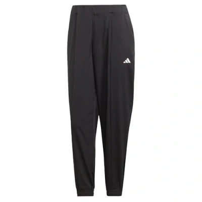 Abbildung von adidas Damen AEROREADY Train Essentials Minimal Branding Woven Pants, Black/White, L