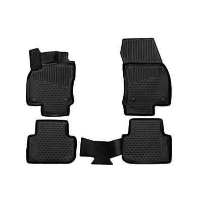 Abbildung von Element 3D Gummimatten Set für VW TIGUAN II 2016 2024 100% passgenaue Auto Fußmatten, robuste Universal Fußmatte Auto, Fussmatten Gummi,