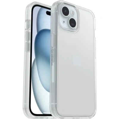 Abbildung von OtterBox Symmetry Clear Hülle für iPhone 15 / 14 13, sturzsicher, schützende Hülle, 3X Transparent