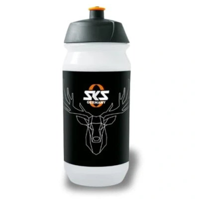 Abbildung von SKS GERMANY DEER BOTTLE SMALL 500 ml Fahrradflasche im Hirsch Design, Fahrradzubehör (Flasche mit Shiva Verschluss, für alle gängigen Flaschenhalter, auslaufsicheres Push Pull Ventil)
