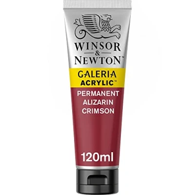 Abbildung von Winsor &amp; Newton 2131466 Galeria Acrylfarbe, hohe Pigmentierung, lichtecht, buttrige Konsistenz, 120 ml Tube Permanent Alizarinkarmesin