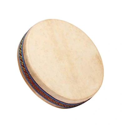 Abbildung von FUZEAU 70625 Ocean Drum Trommel mit Naturhaut Ø 25 cm Imitiert den Klang des Meeres Entspannung Musiktherapie Naturambiente ab 5 Jahren, Beige (Assorted)