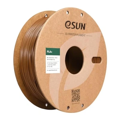 Abbildung von eSUN PLA+ Filament 1.75mm, 3D Drucker PLA Plus, Maßgenauigkeit +/ 0.03mm, 1kg Spule (2.2 LBS) Druck für Drucker, Braun