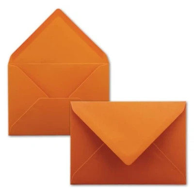 Abbildung von 50x Briefumschläge B6 17,5 x 12,5 cm Terracotta Nassklebung mit spitzer Klappe 120 g/m² Für Hochzeit, Gruß Karten, Einladungen