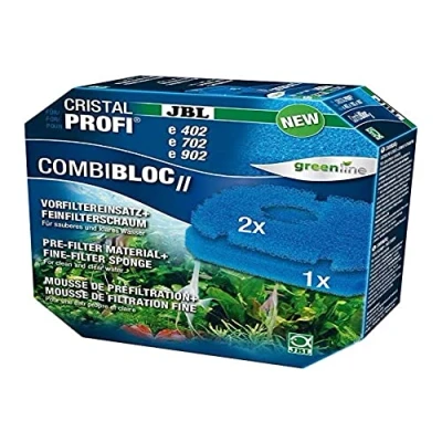 Abbildung von JBL CombiBloc II CristalProfi e 6028800, Vorfiltereinsatz und Feinfilterschaum, Für e402/e702/e902, 3 Filtereinsätze