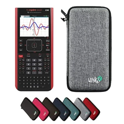 Abbildung von TI Nspire CX II T CAS inkl. WYNGS Schutztasche Hellgrau Grafikrechner Basic Set