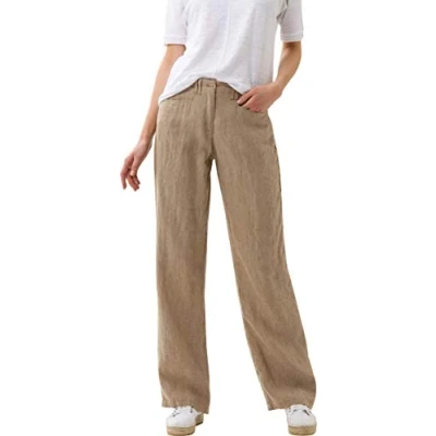 Abbildung von Brax Damen Style Farina Pure Linen Hose Toffee 32W / 32L