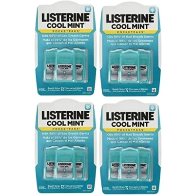 Abbildung von Listerine PocketPaks, Cool Mint, 24 Strips (Pack of 12) by