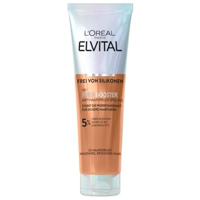 Abbildung von L&#039;Oréal Paris Fiber Booster Anti Haarverlust Conditioner, Spülung Gegen Haarausfall, Für dichteres &amp; stärkeres Haar, Stärkt Haarfasern, Weniger Haarbruch, Haarverlust, Elvital, 150 ml