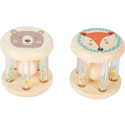 Abbildung von Small Foot Babyrasseln Tiere, in sanften Pastellfarben und kindgerechten Design, für Babys Kleinkinder, 11885 Spielzeug