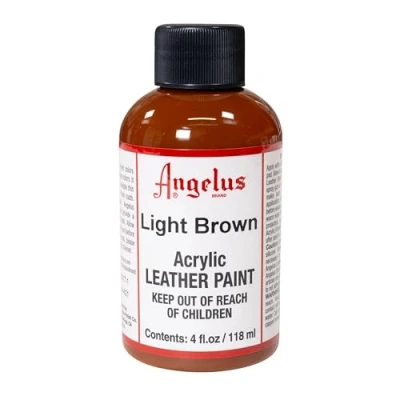 Abbildung von Angelus Acryl Leder Farbe 118ml / 4oz (Hellbraun Light Brown)