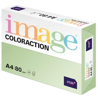 Abbildung von Image Coloraction Jungle farbiges Kopierpapier DIN A4, 210 x 297 mm, 80 g/m² buntes, holzfreies Druckerpapier für Kopierer 500 Blatt Hellgrün