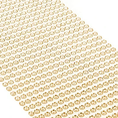 Abbildung von Movoja Goldene Strasssteine runde Glitzersteine 880 Stück 4 mm selbstklebend zum Verzieren und Basteln Schmucksteine aufkleben Steinchen Dekosteine Bastelsteine Gold