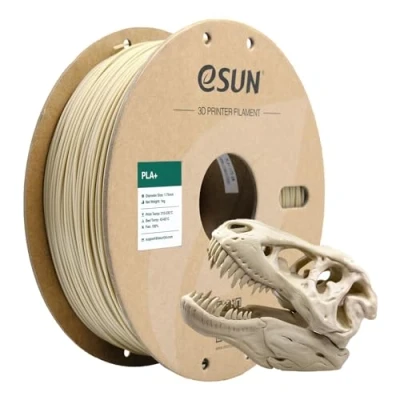 Abbildung von eSUN PLA+ Filament 1.75mm, 3D Drucker PLA Plus, Maßgenauigkeit +/ 0.03mm, 1kg Spule (2.2 LBS) Druck für Drucker, Knochen Weiß