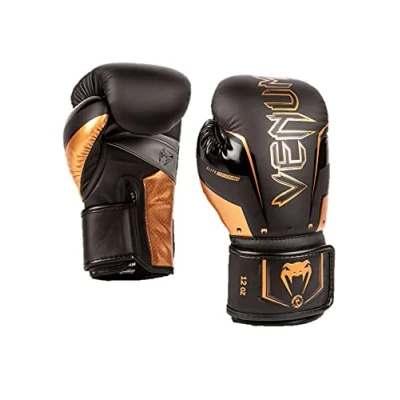 Abbildung von Venum, Elite Evo Boxhandschuhe, Unisex Erwachsene, 16 Oz, Schwarz/Bronze