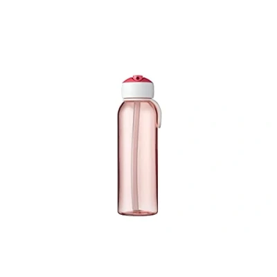 Abbildung von Mepal Wasserflasche Flip Up Campus Auslaufsichere Trinkflasche für Schule &amp; Unterwegs Transparente Trinkbecher BPA frei Spülmaschinenfest 500 ml Pink