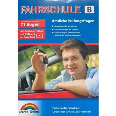 Abbildung von Führerschein Fragebogen Klasse B Auto Theorieprüfung original amtlicher Fragenkatalog auf 71Bögen: Aktueller 70 Bögen. Grundfragen ... Vorgaben. Mit Prüfungsvideos DVD