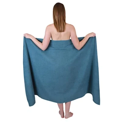Abbildung von Betz Badetuch groß XXL Berlin Größe 100 x 200 cm Badetücher Saunatuch 100% Baumwolle taubenblau