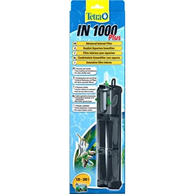 Abbildung von Tetra IN 1000 plus Aquarium Innenfilter Filter für klares und gesundes Wasser, mechanische, biologische chemische Filterung, geeignet Aquarien mit 120 200 Liter