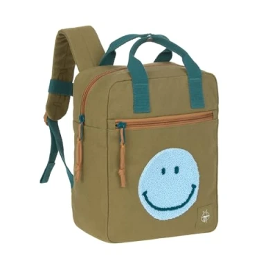 Abbildung von LÄSSIG Kindergartenrucksack mit Brustgurt Kindertasche wasserabweisend/Little One &amp; Me Square Backpack Small Olive