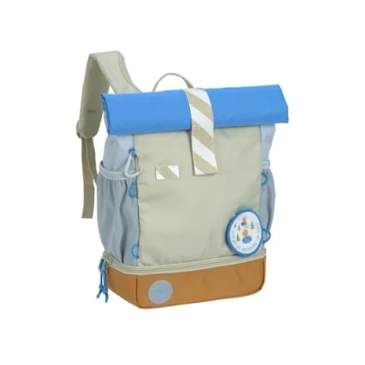 Abbildung von LÄSSIG Kindergartenrucksack Kinderrucksack Rolltop mit Brustgurt wasserabweisend, 11 Liter/Mini Backpack Sunny Explorer green/blue