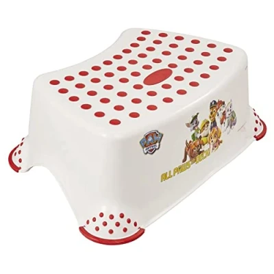 Abbildung von keeeper Paw Patrol Tritthocker, Ab ca. 3 bis 14 Jahre, Anti Rutsch Funktion, Tomek, Weiß