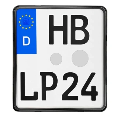 Abbildung von kennzeichenhalter motorrad 180x200 Nummernschildhalterung 180 x 200 rahmenlos Kennzeichenhalterung Kennzeichenverstärker Kennzeichen Halter mit Befestigungsmaterial