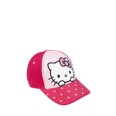 Abbildung von Hello Kitty Cap Kinder Kappe kleine Geschenke für Mädchen Cappy Sonnenhut Kopfbedeckung Strand Mütze 53 cm anpassbar durch Klettverschluss
